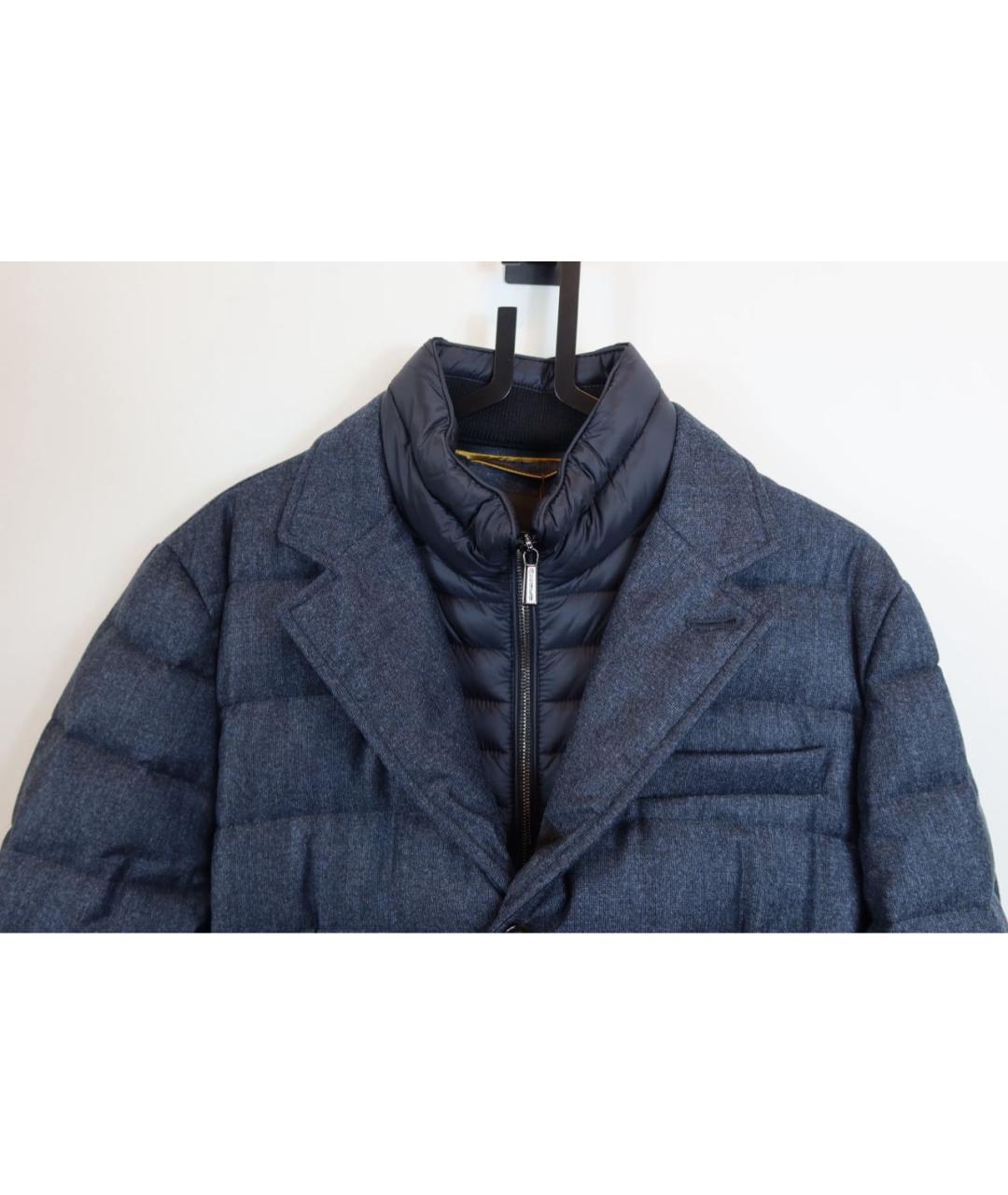MOORER Темно-синяя полиэстеровая куртка, фото 2