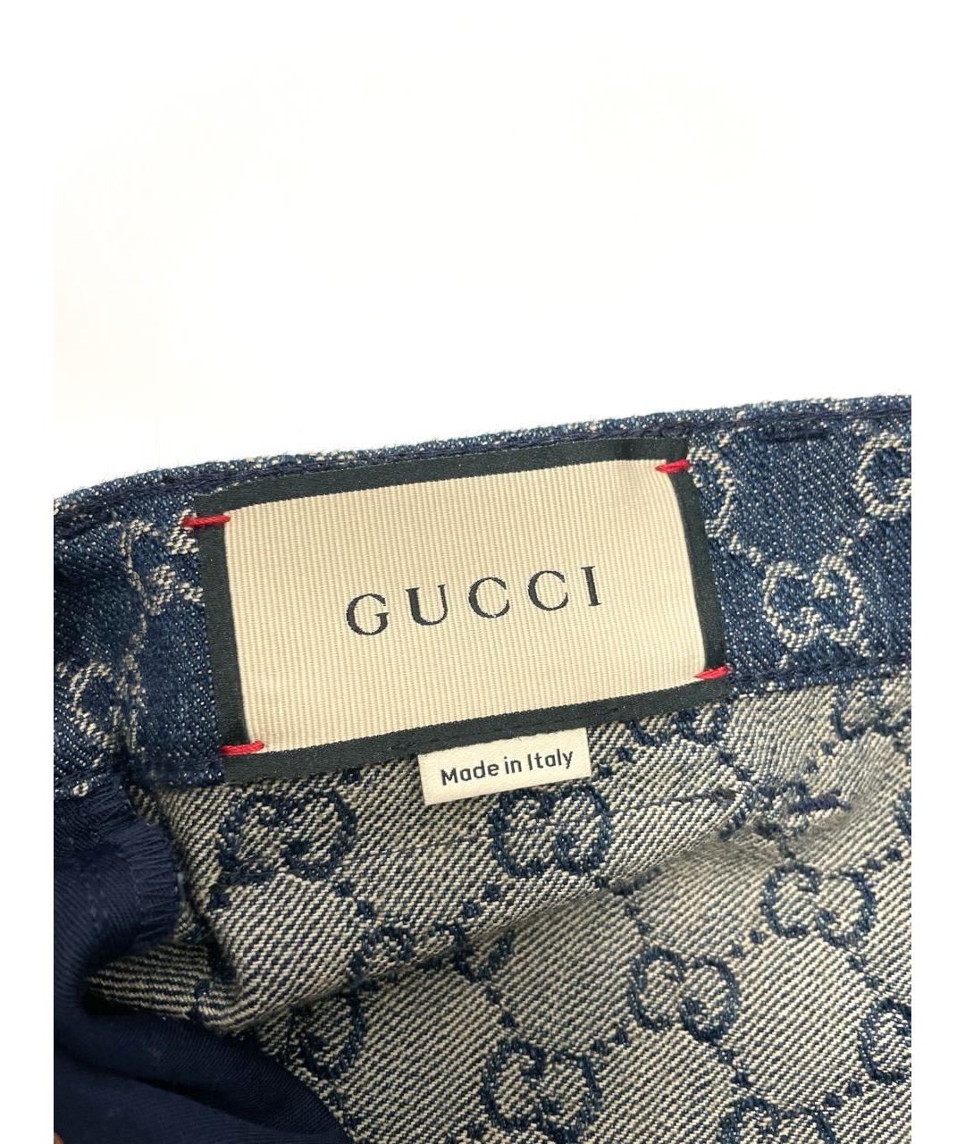 GUCCI Синие хлопковые прямые джинсы, фото 6