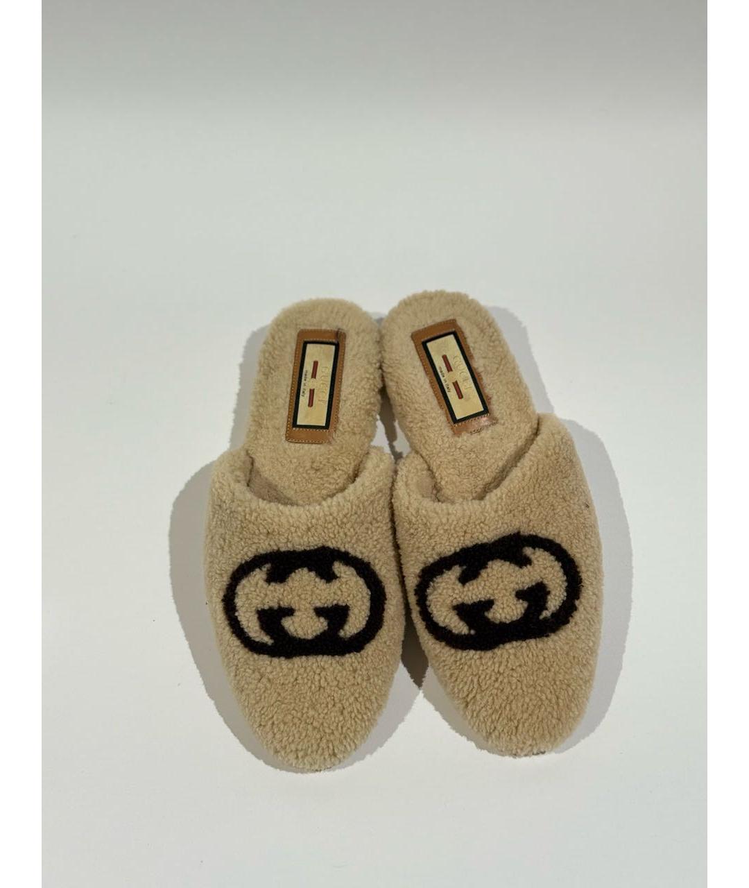 GUCCI Бежевые сабо, фото 2