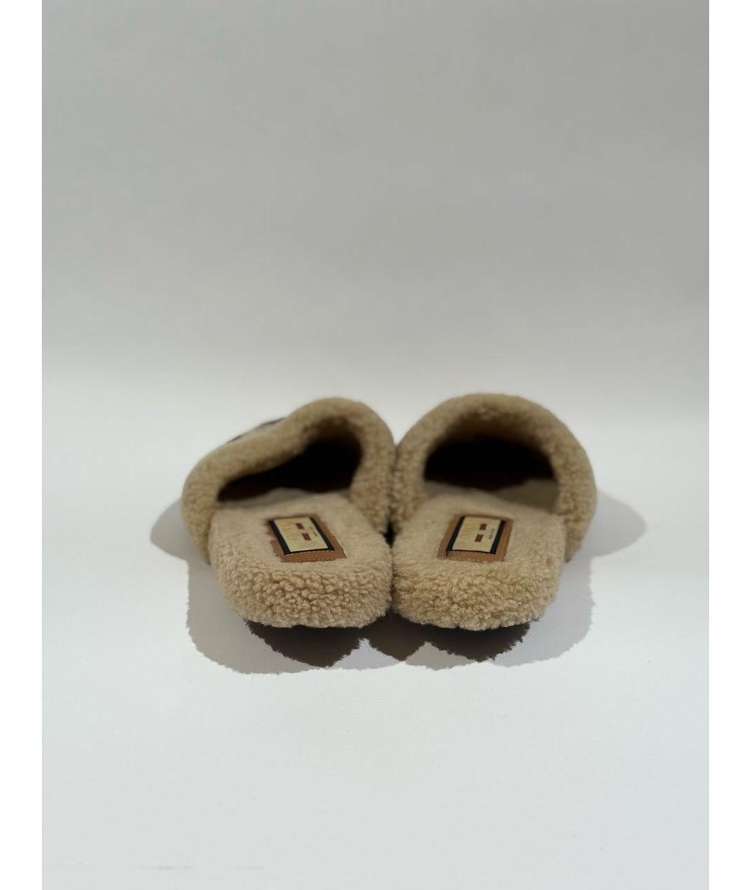 GUCCI Бежевые сабо, фото 4