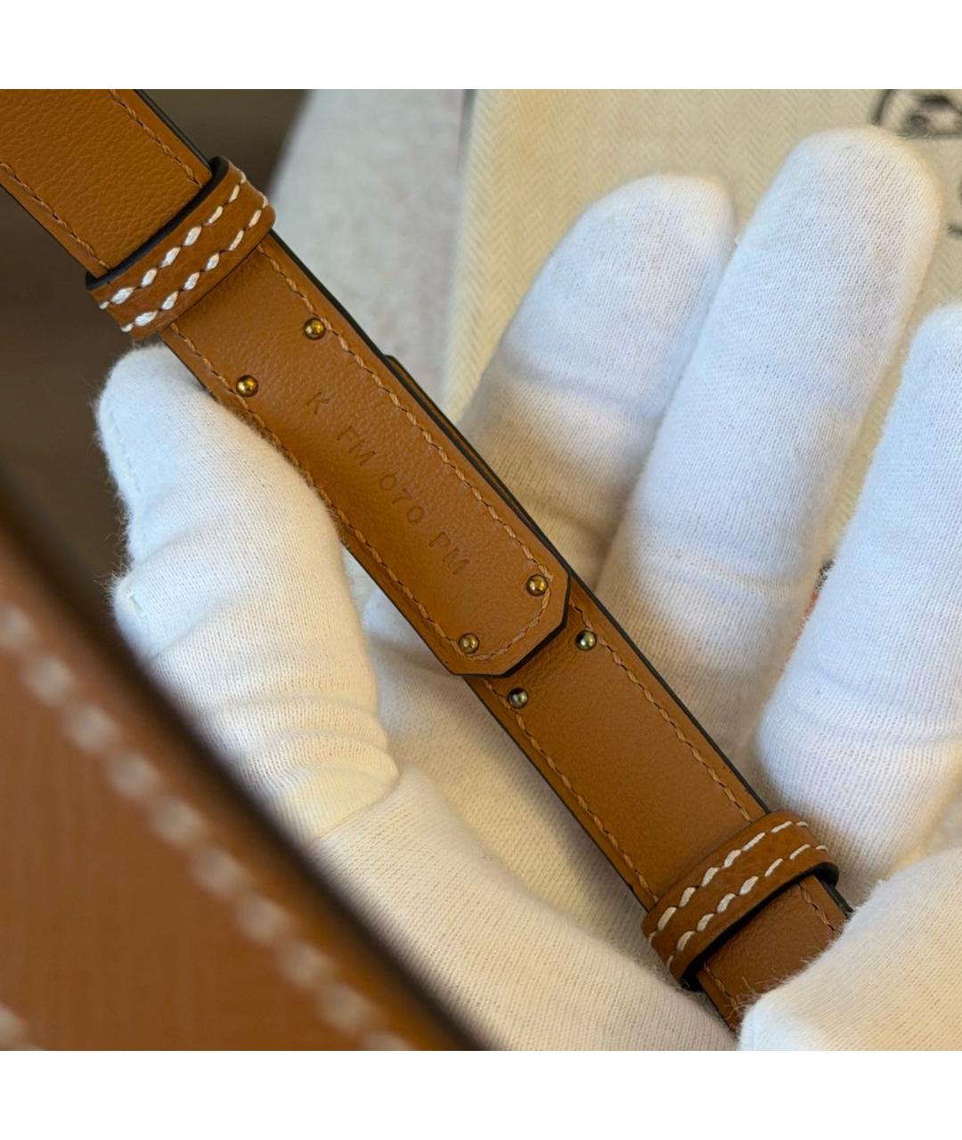 HERMES Коричневый кожаный ремень, фото 6