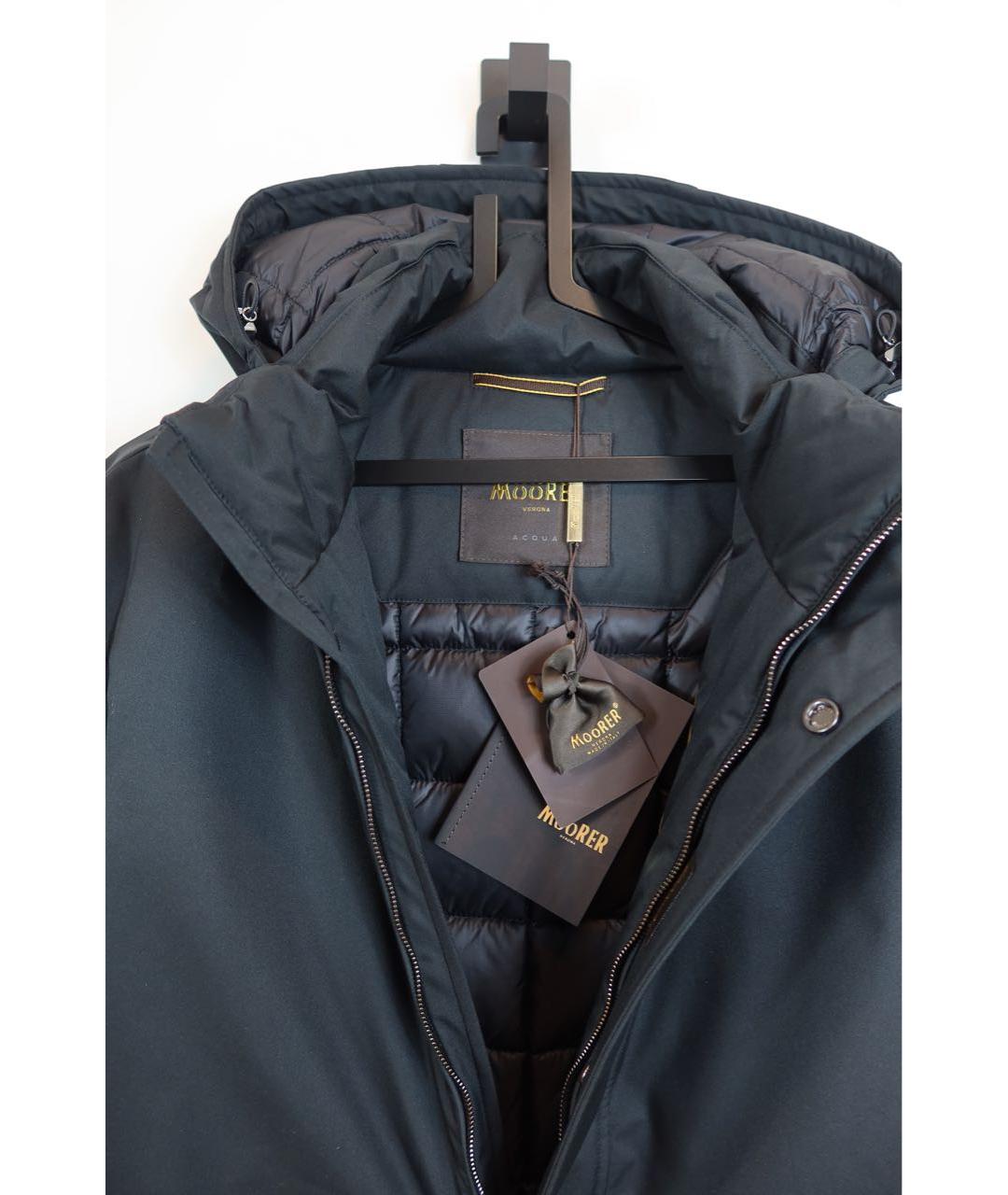 MOORER Черная меховая парка, фото 6