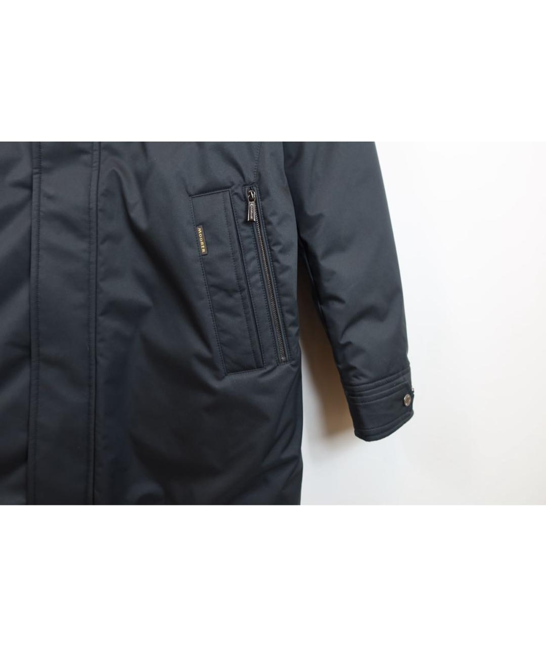 MOORER Черная меховая парка, фото 3