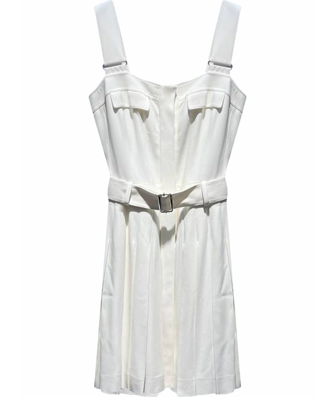 ALEXANDER MCQUEEN Белое ацетатное повседневное платье, фото 1