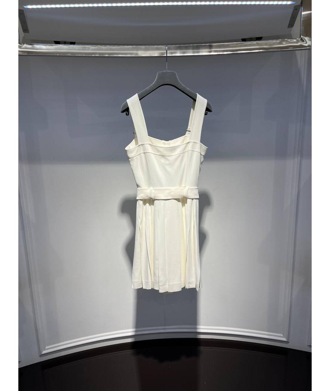 ALEXANDER MCQUEEN Белое ацетатное повседневное платье, фото 3