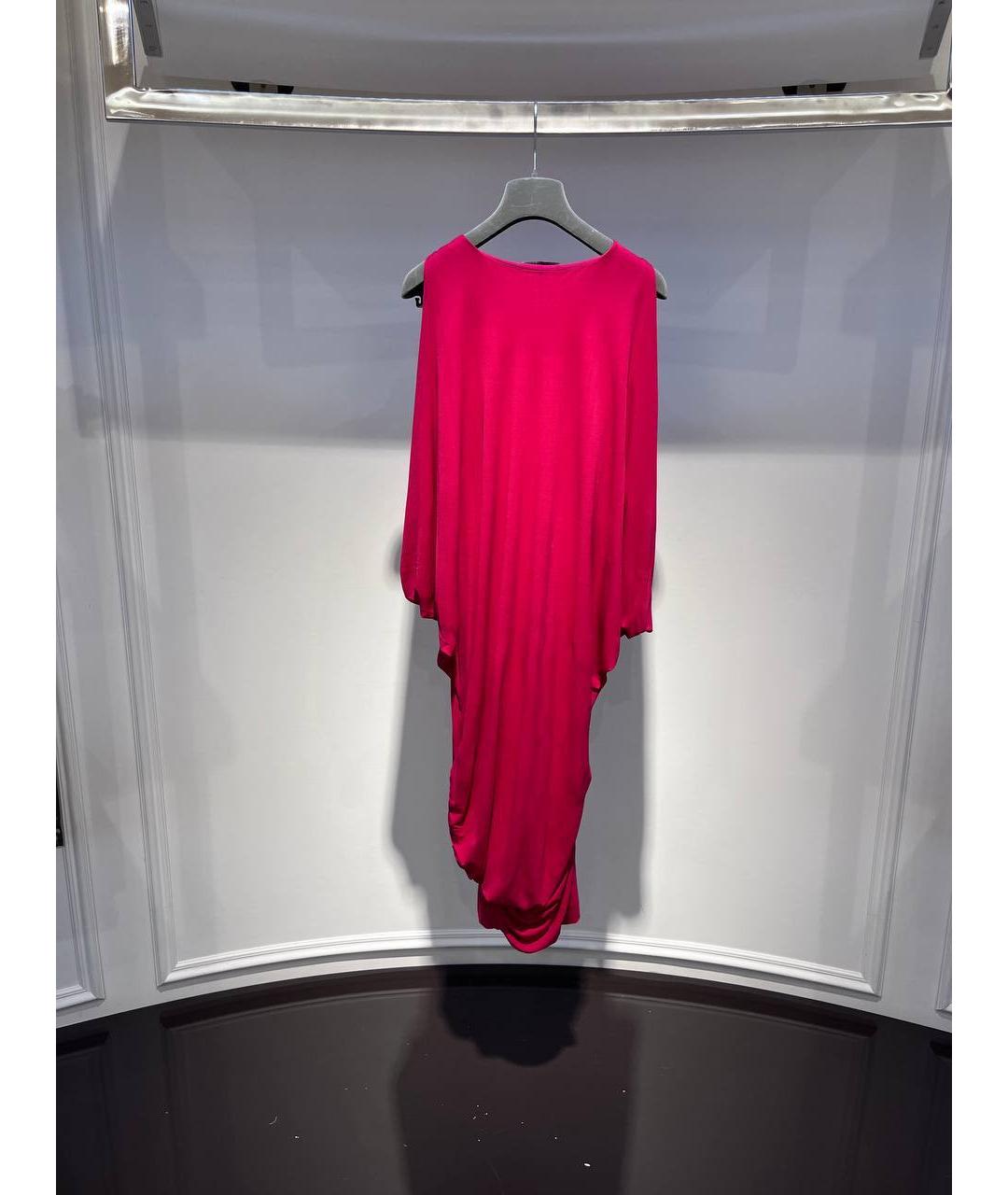 ALEXANDER MCQUEEN Розовое вискозное вечернее платье, фото 3