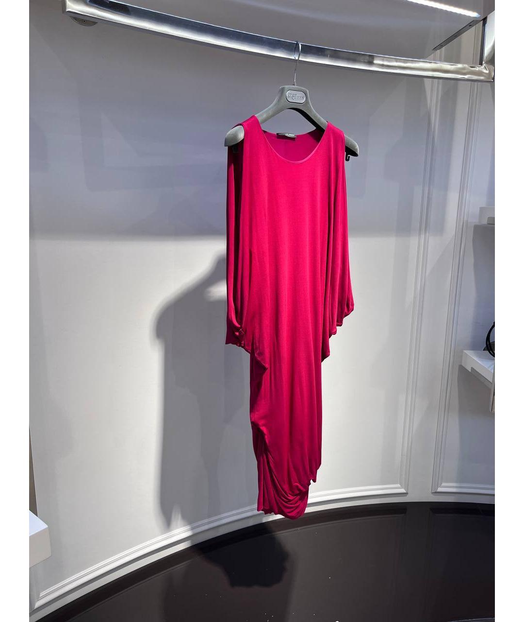 ALEXANDER MCQUEEN Розовое вискозное вечернее платье, фото 2