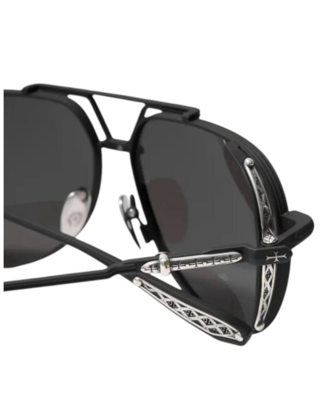 CHROME HEARTS Черные металлические солнцезащитные очки, фото 5