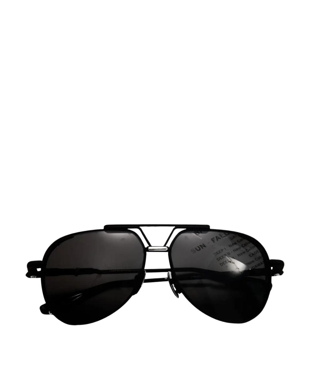 CHROME HEARTS Черные металлические солнцезащитные очки, фото 1