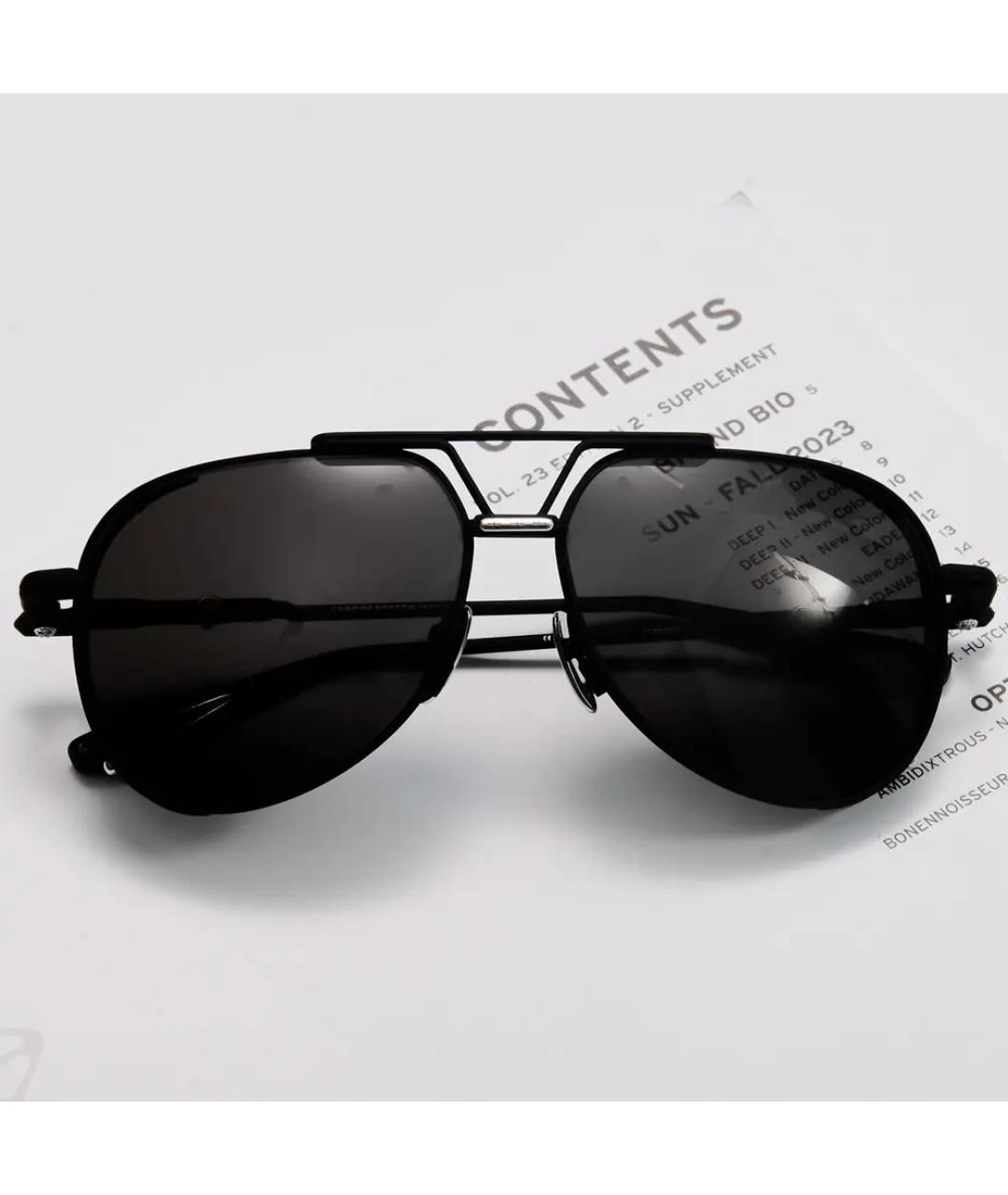 CHROME HEARTS Черные металлические солнцезащитные очки, фото 6