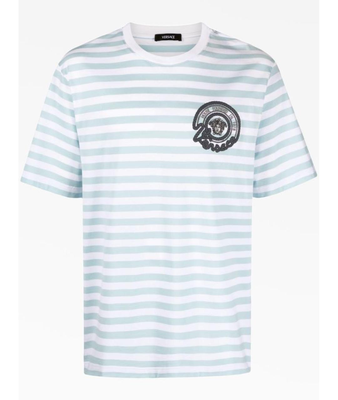 VERSACE Мульти хлопковая футболка, фото 4