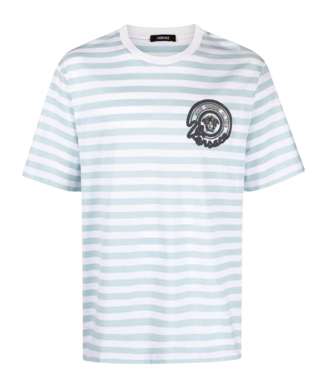 VERSACE Мульти хлопковая футболка, фото 1