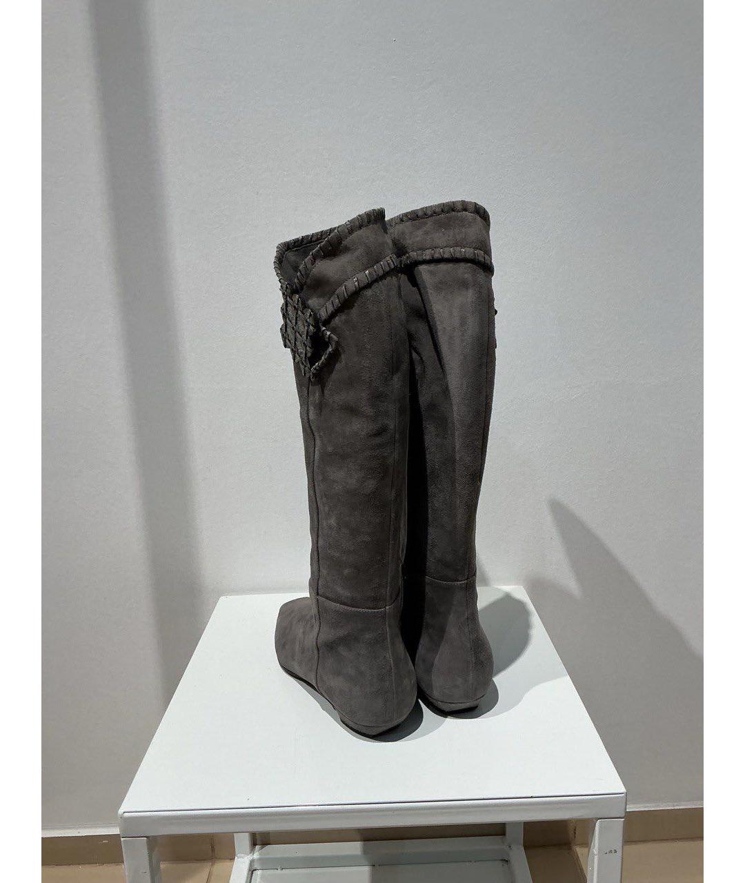 CASADEI Серые замшевые сапоги, фото 2