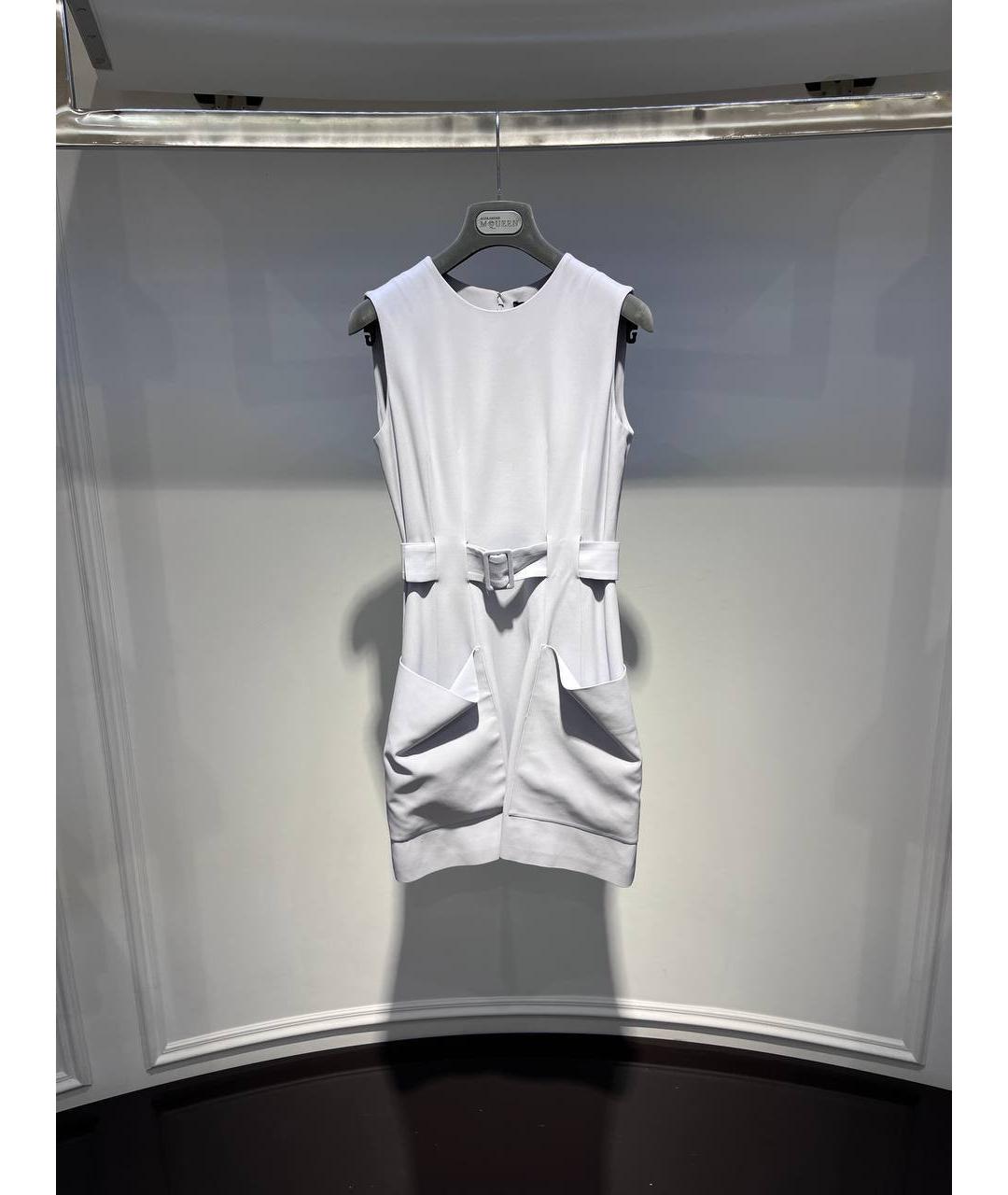 ALEXANDER MCQUEEN Белое ацетатное платье, фото 4