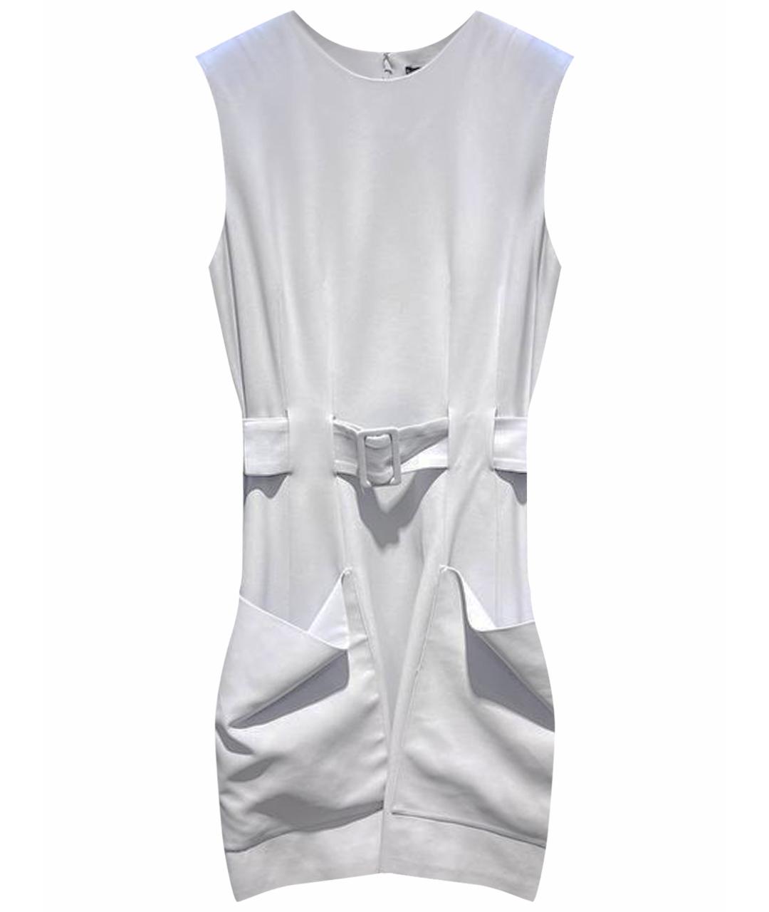 ALEXANDER MCQUEEN Белое ацетатное платье, фото 1