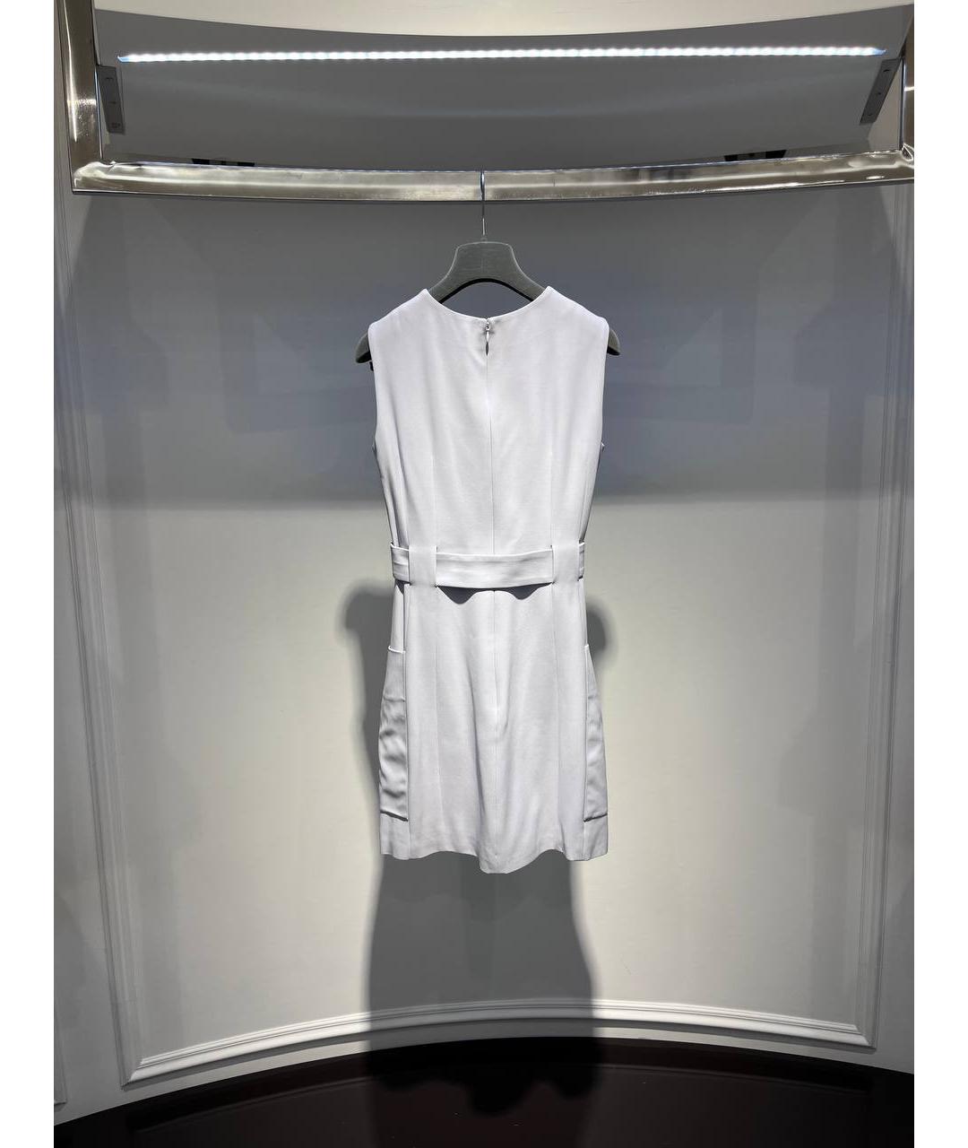 ALEXANDER MCQUEEN Белое ацетатное платье, фото 3