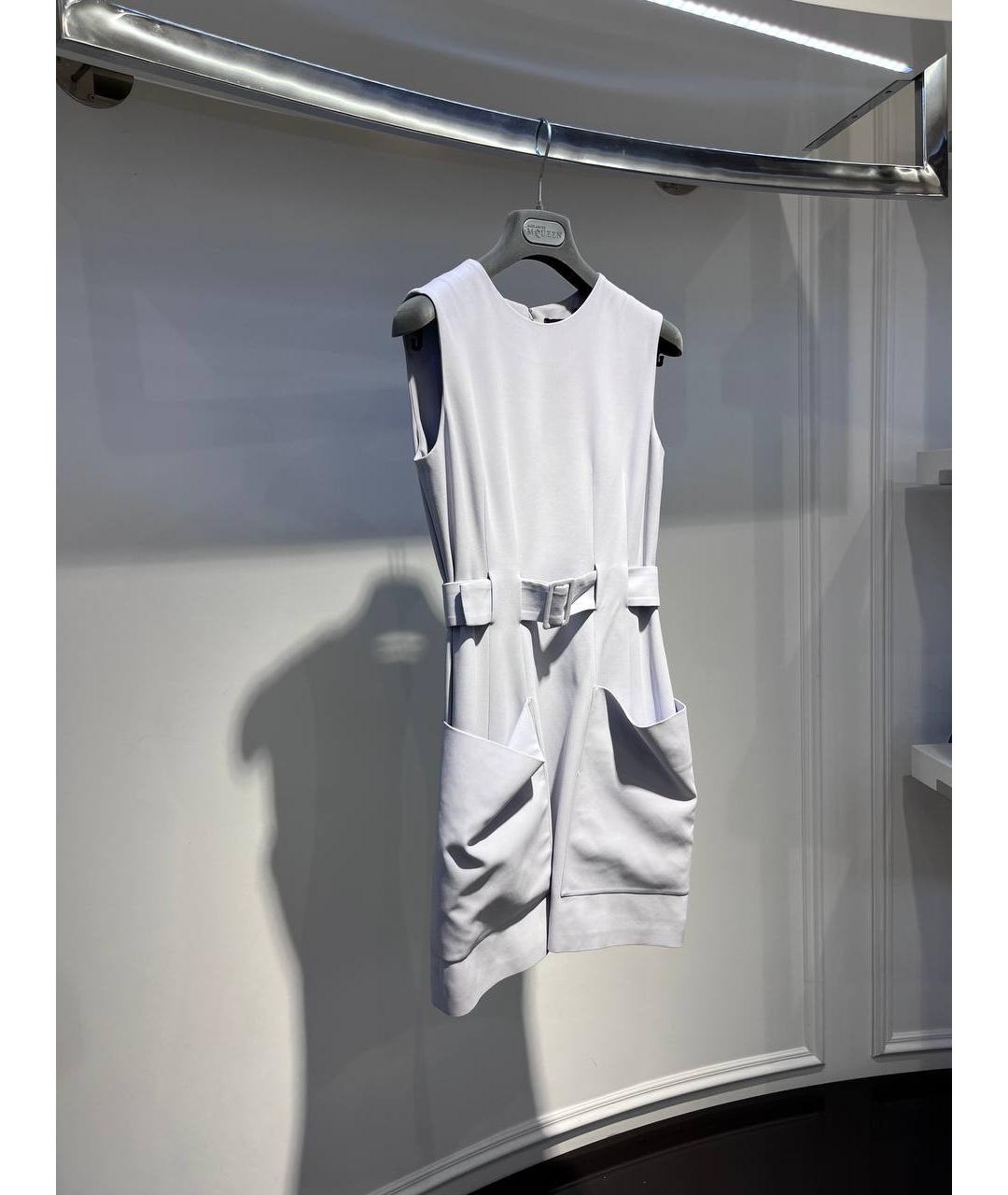 ALEXANDER MCQUEEN Белое ацетатное платье, фото 2