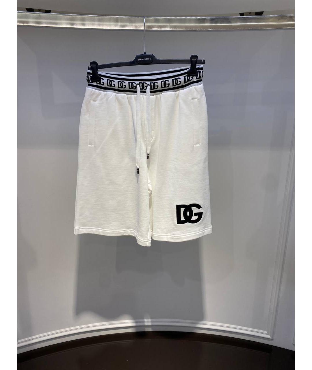 DOLCE&GABBANA Белые хлопковые шорты, фото 2