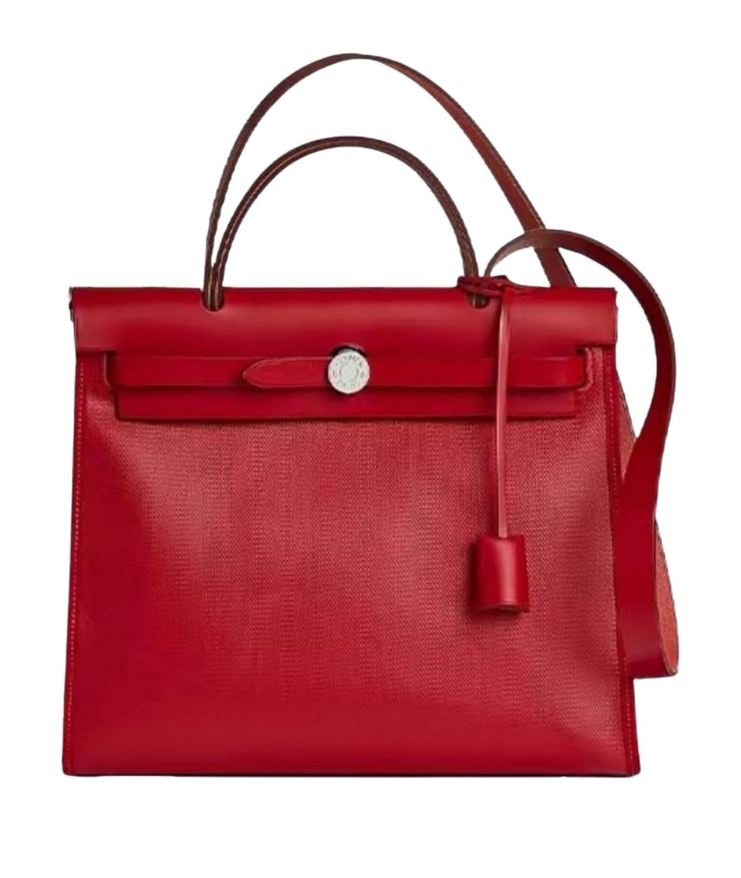 HERMES Красная кожаная сумка через плечо, фото 1