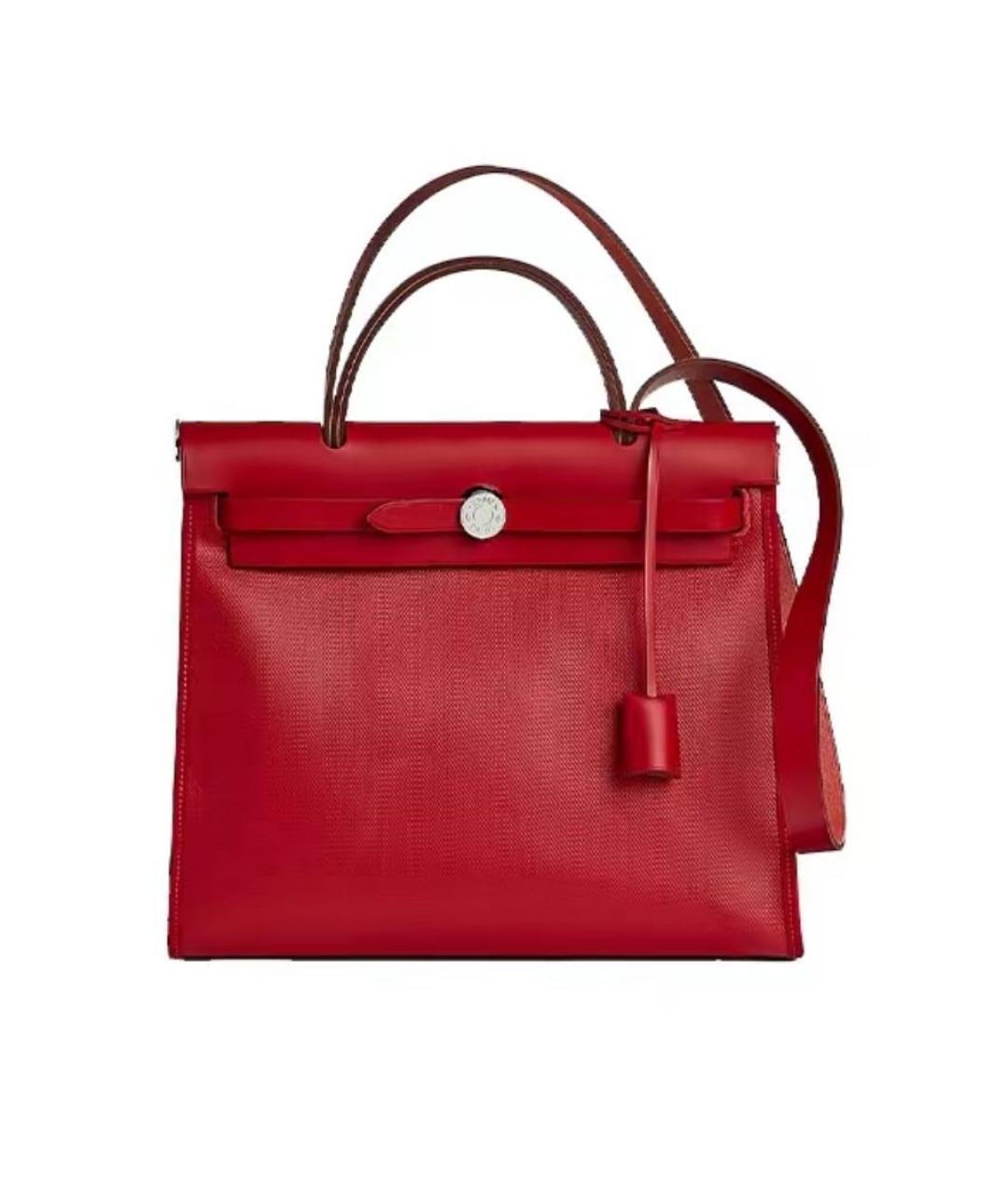 HERMES Красная кожаная сумка через плечо, фото 7