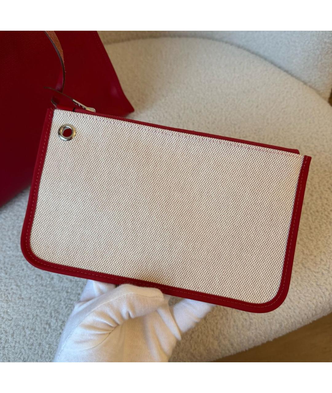 HERMES Красная кожаная сумка через плечо, фото 5