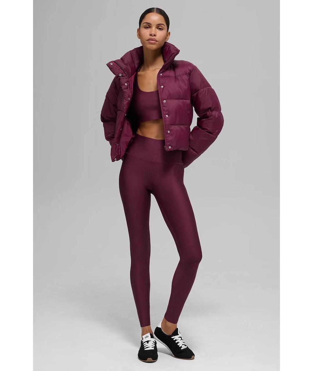 ALO YOGA Бордовый полиэстеровый пуховик, фото 2