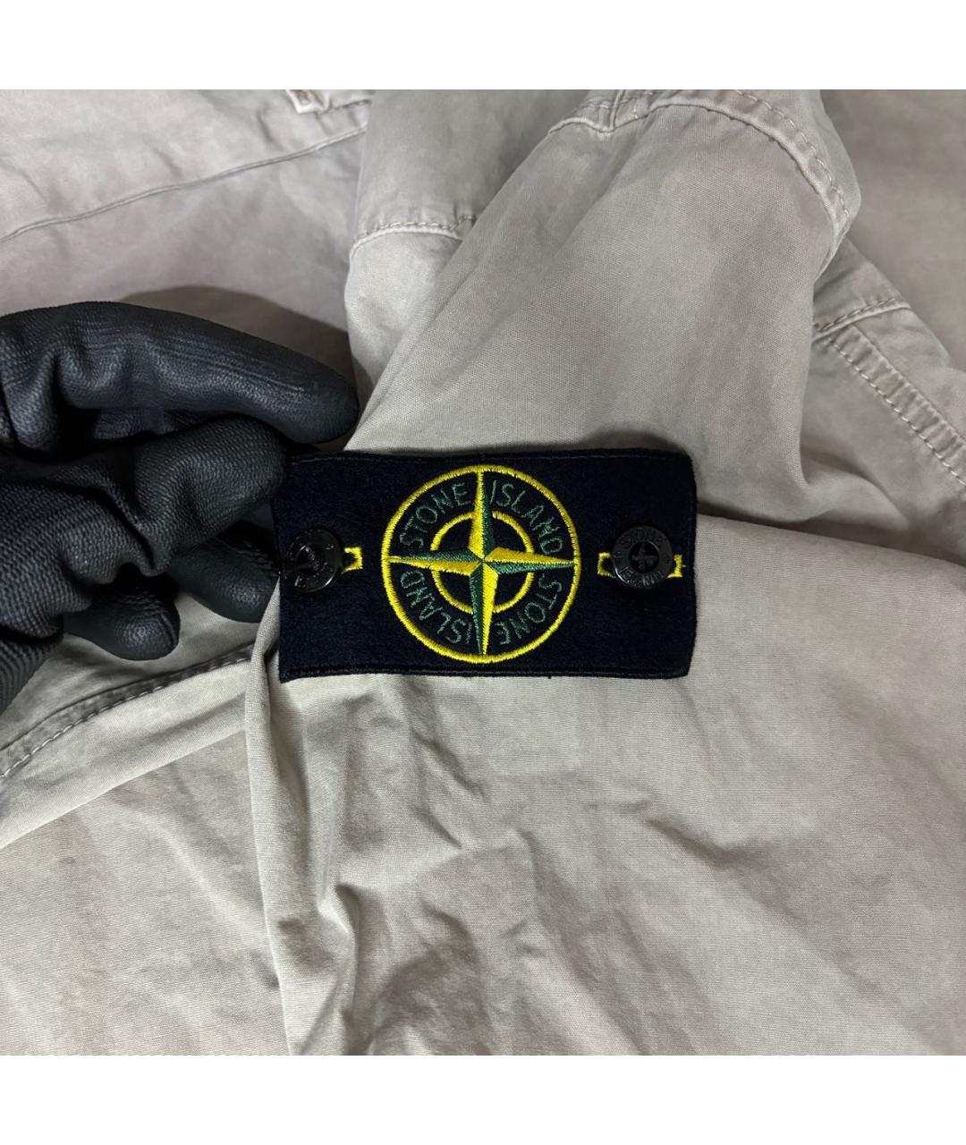 STONE ISLAND Бежевая хлопковая куртка, фото 3