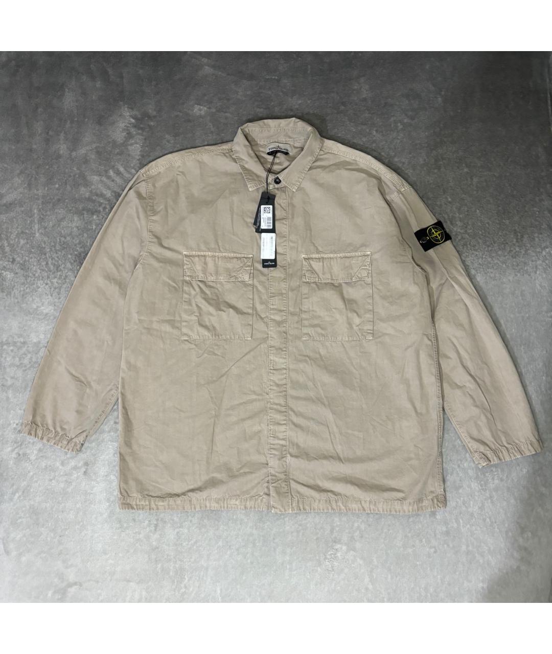 STONE ISLAND Бежевая хлопковая куртка, фото 9