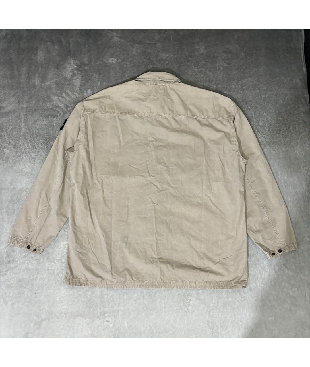 STONE ISLAND Бежевая хлопковая куртка, фото 2