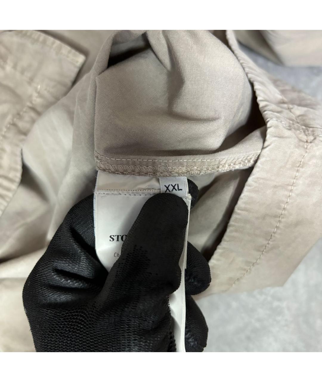 STONE ISLAND Бежевая хлопковая куртка, фото 5