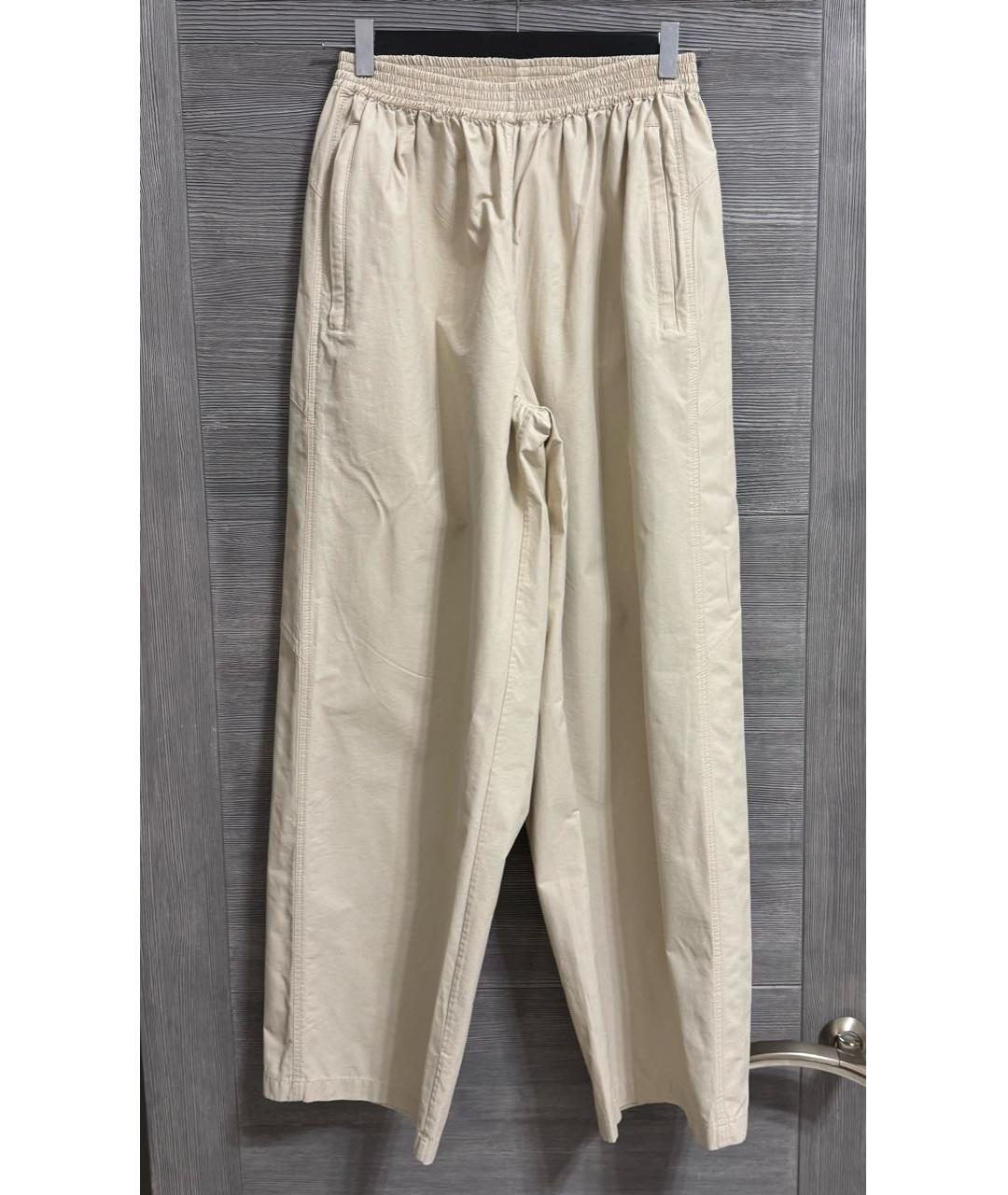 PLANTA ROSA Бежевые хлопковые брюки широкие, фото 6