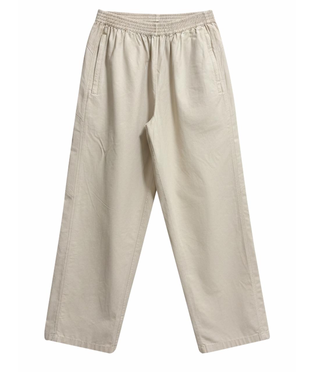 PLANTA ROSA Бежевые хлопковые брюки широкие, фото 1