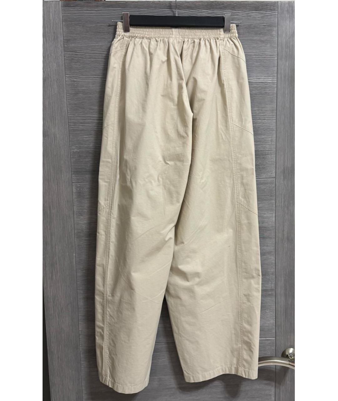 PLANTA ROSA Бежевые хлопковые брюки широкие, фото 2