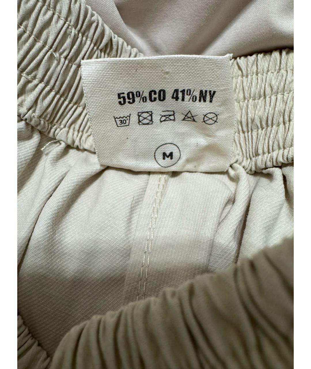 PLANTA ROSA Бежевые хлопковые брюки широкие, фото 5