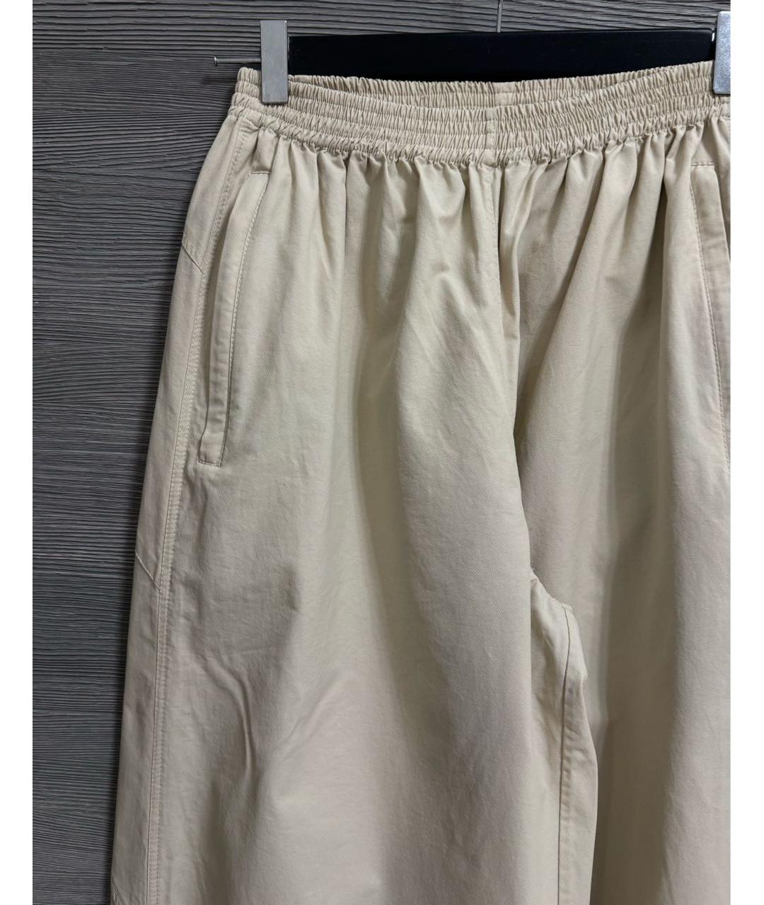 PLANTA ROSA Бежевые хлопковые брюки широкие, фото 4