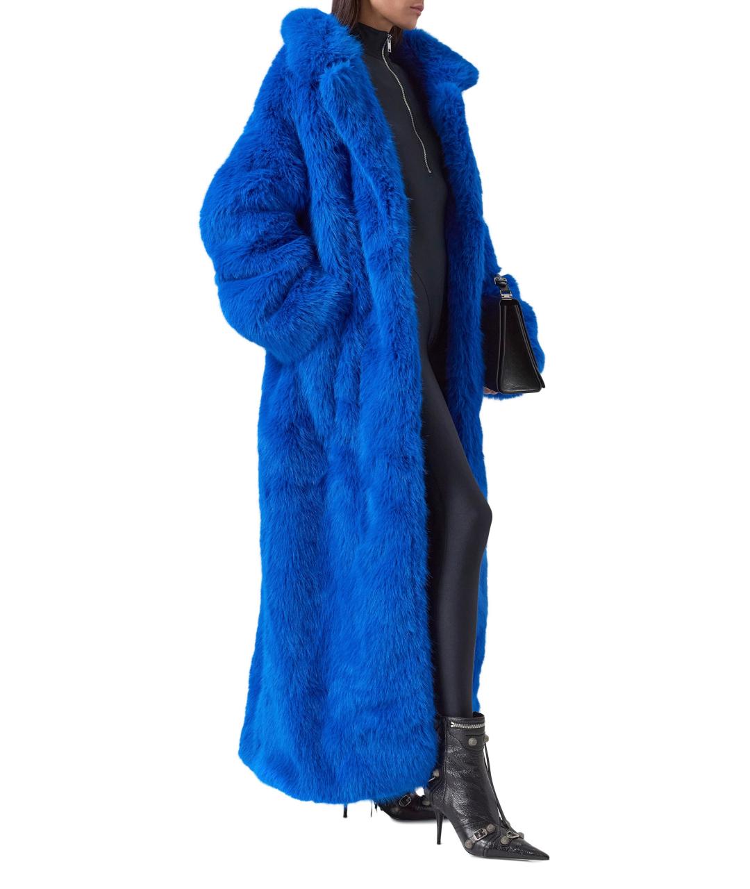 BALENCIAGA Синяя шуба, фото 4