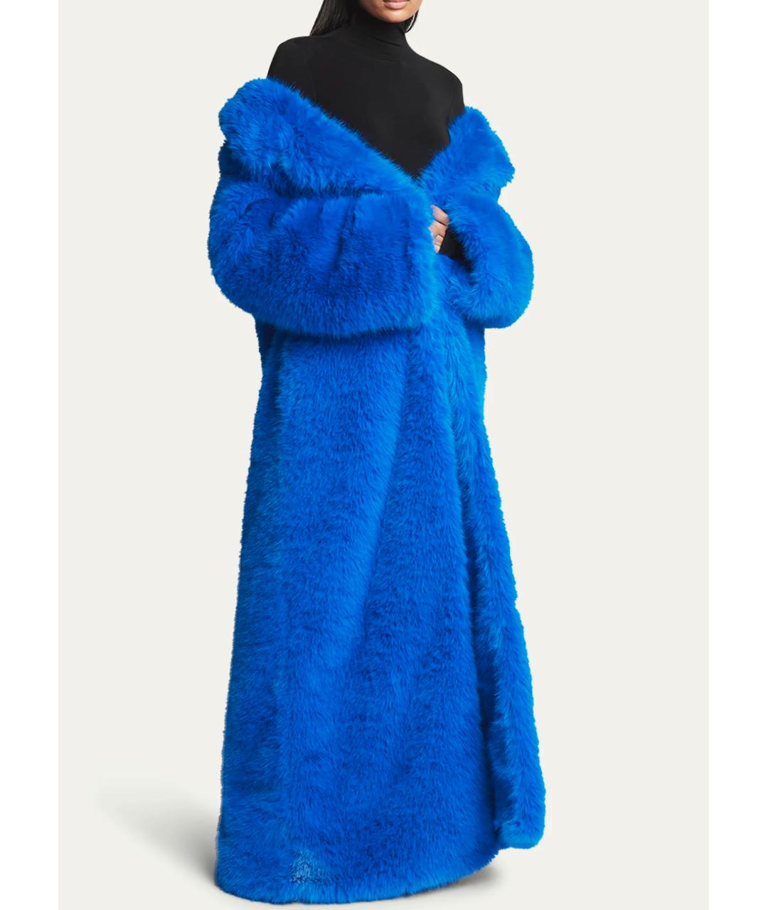 BALENCIAGA Синяя шуба, фото 6