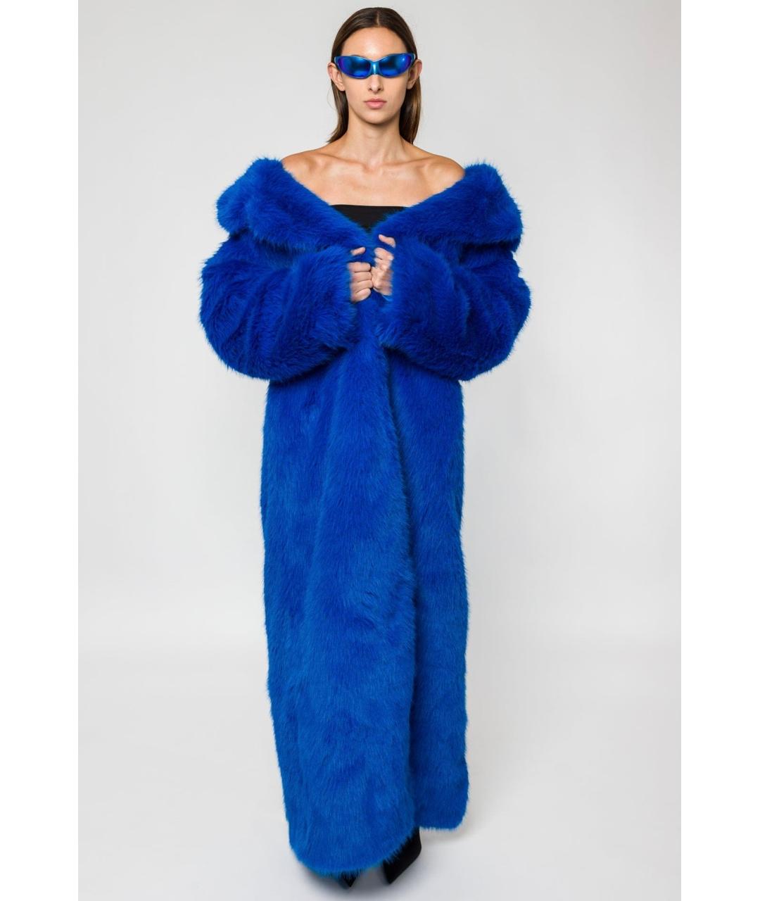 BALENCIAGA Синяя шуба, фото 8
