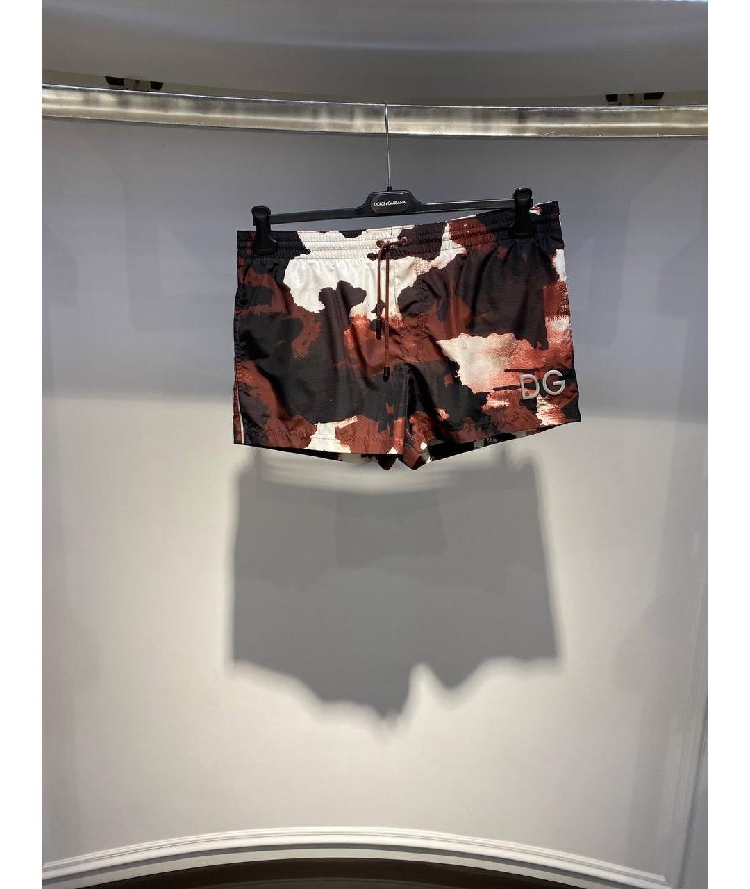 DOLCE&GABBANA Мульти полиэстеровые шорты, фото 2