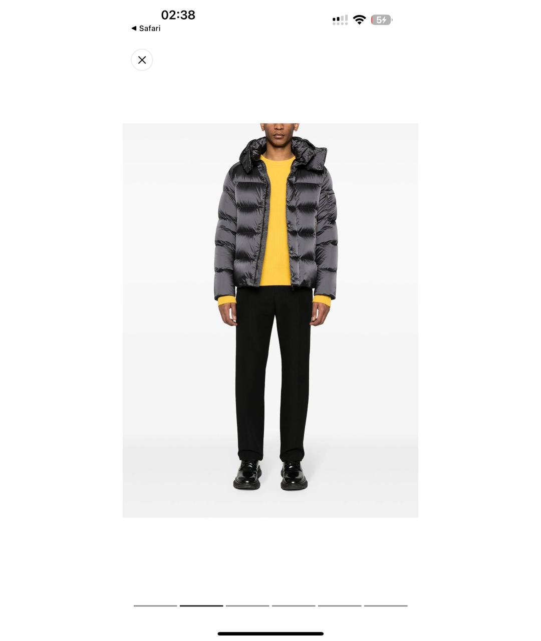 MOORER Антрацитовый пуховик, фото 3