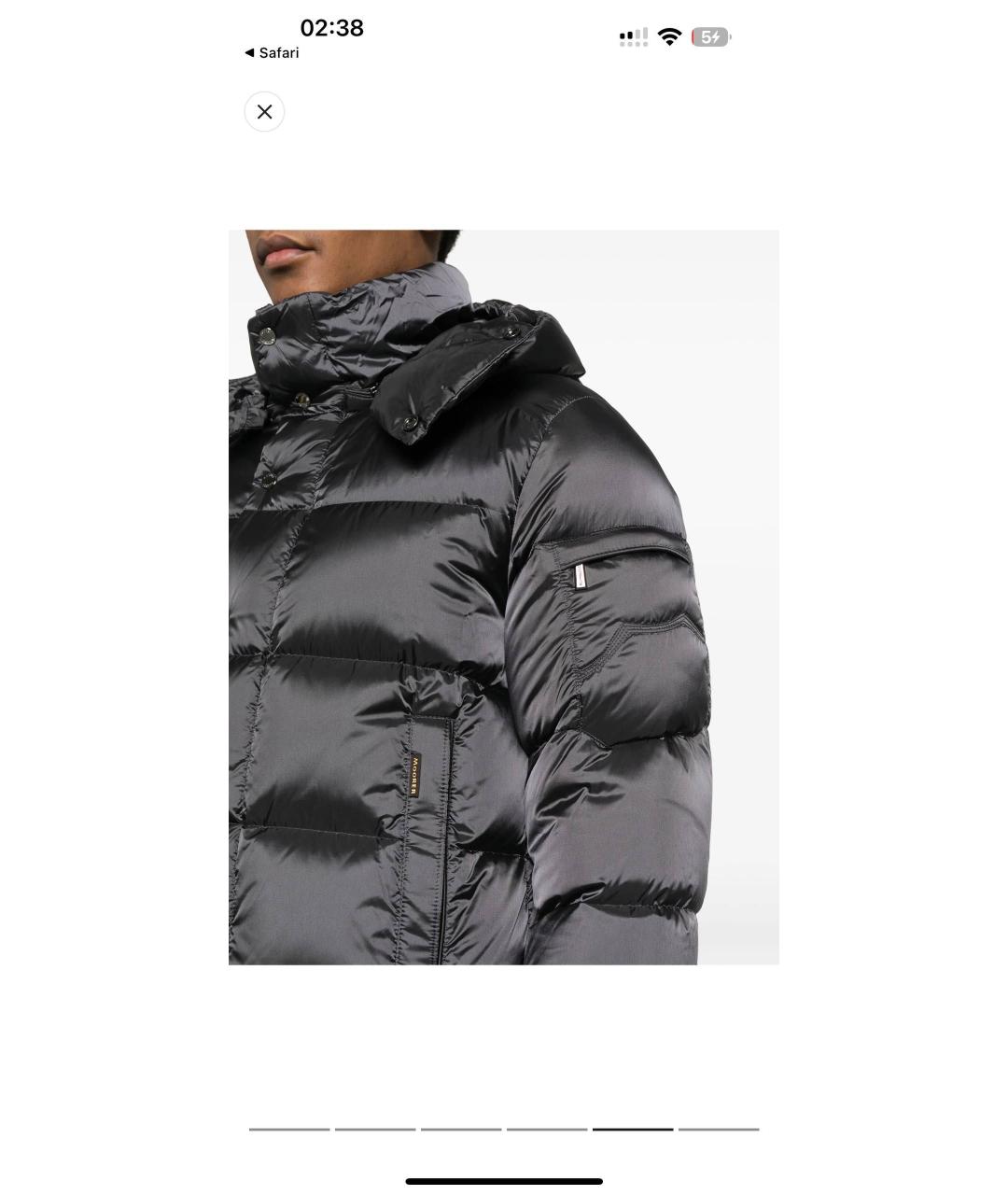 MOORER Антрацитовый пуховик, фото 6