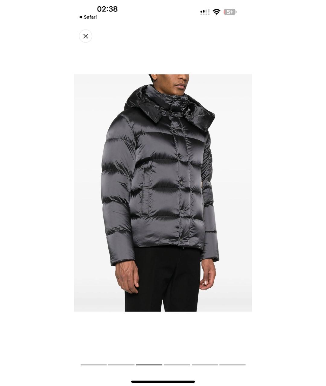 MOORER Антрацитовый пуховик, фото 4