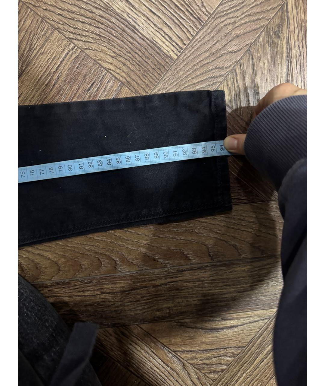 EMPORIO ARMANI Черные хлопко-эластановые джинсы слим, фото 8