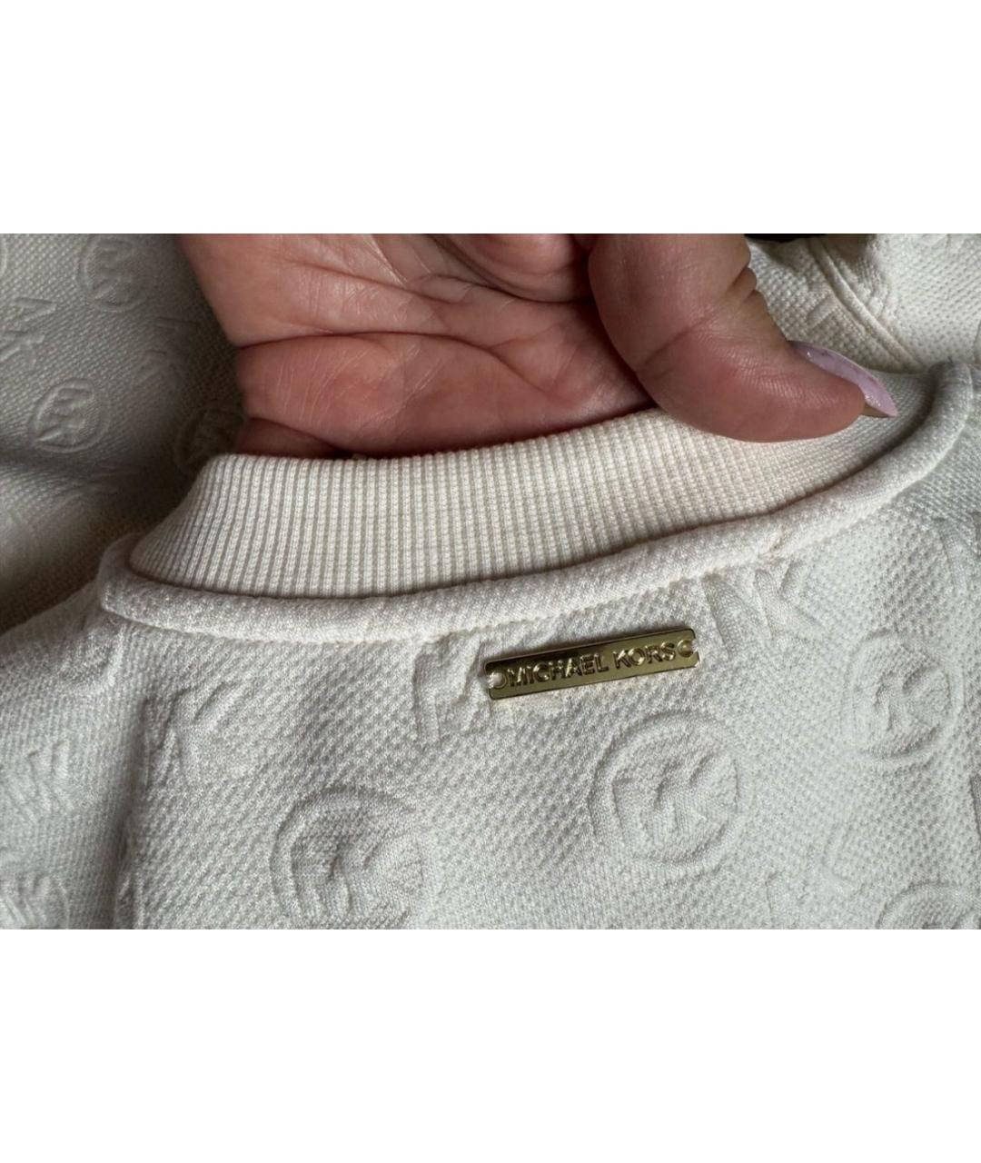 MICHAEL KORS Бежевая хлопковая футболка, фото 6