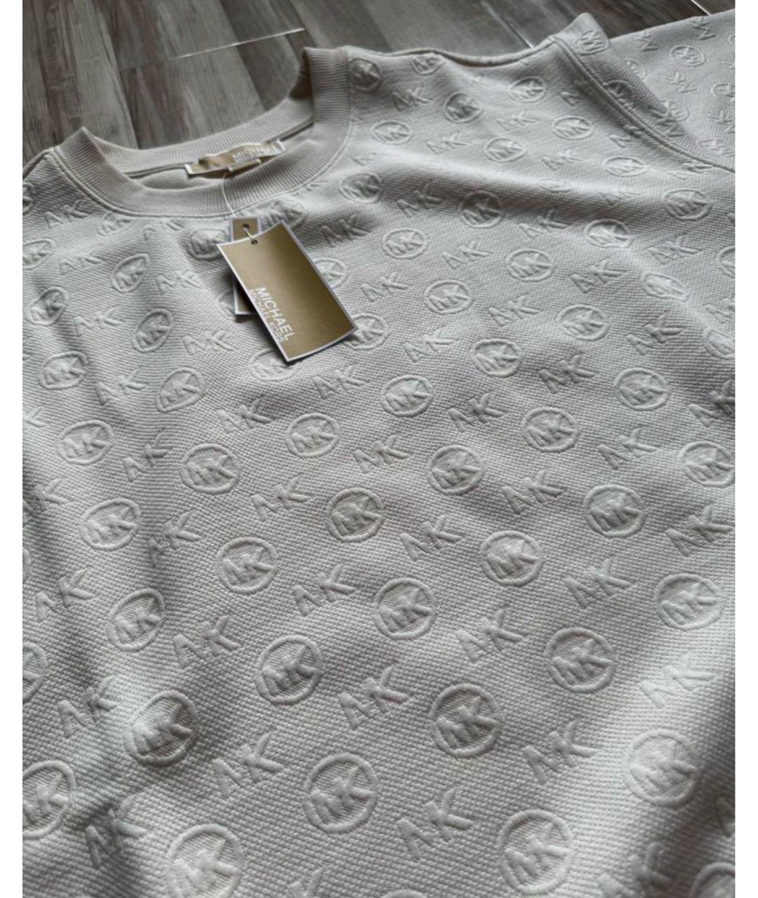 MICHAEL KORS Бежевая хлопковая футболка, фото 2