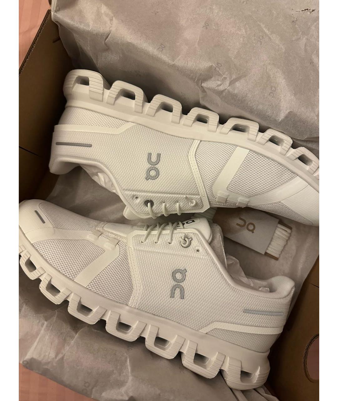 ON Белые текстильные низкие кроссовки / кеды, фото 5