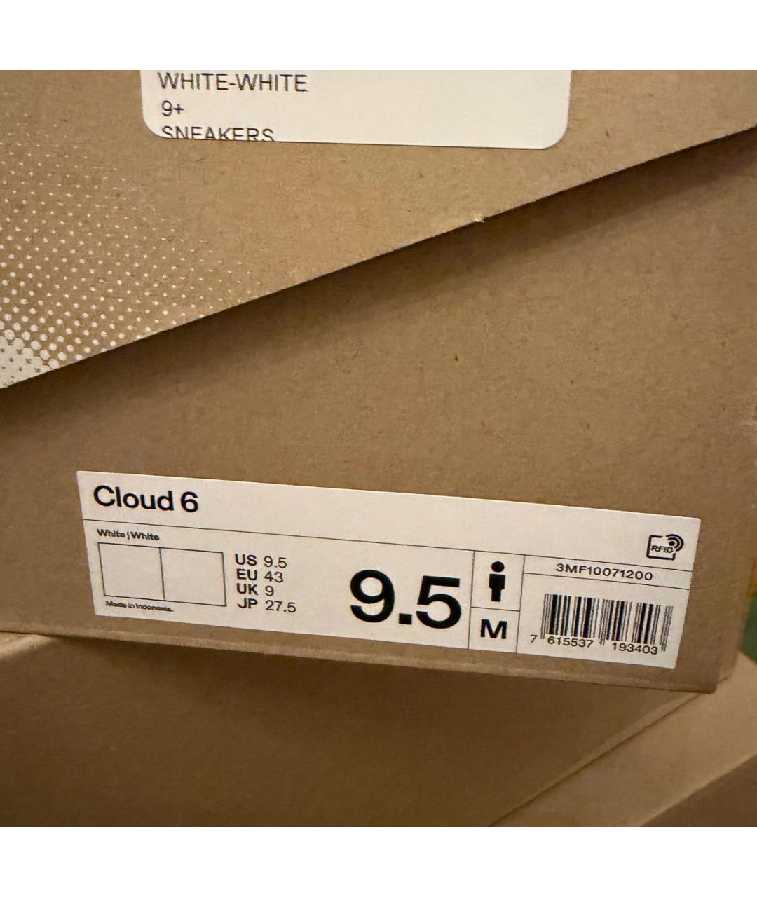 ON Белые текстильные низкие кроссовки / кеды, фото 7