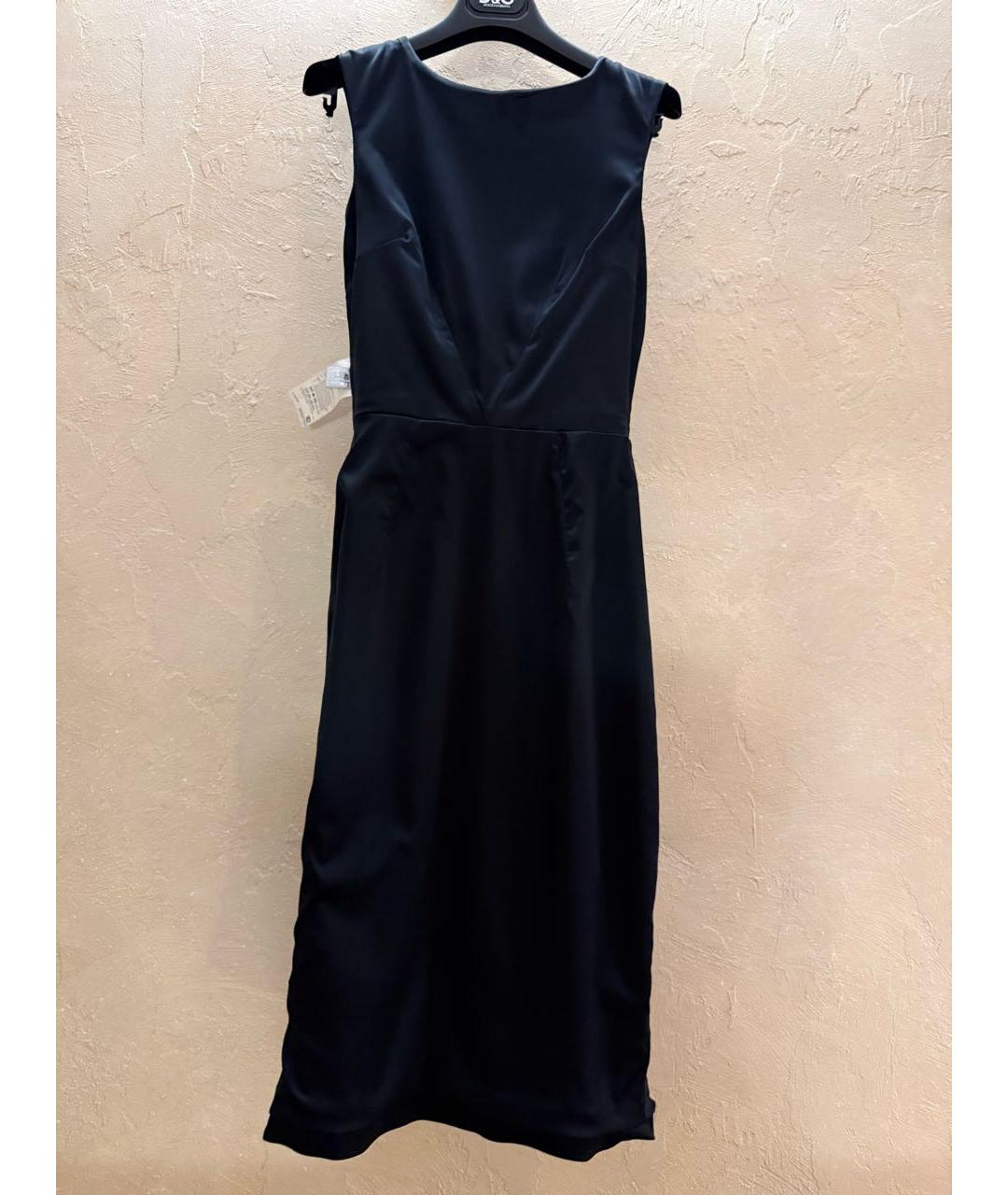 DOLCE&GABBANA Черное ацетатное коктейльное платье, фото 3