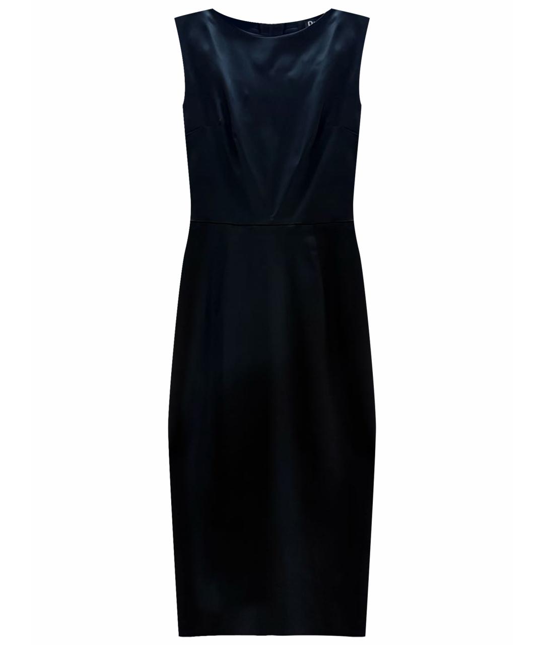 DOLCE&GABBANA Черное ацетатное коктейльное платье, фото 1