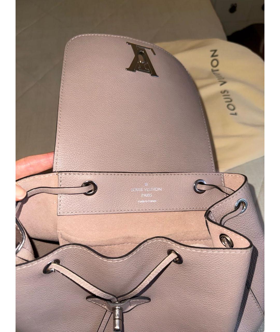 LOUIS VUITTON Розовый кожаный рюкзак, фото 4